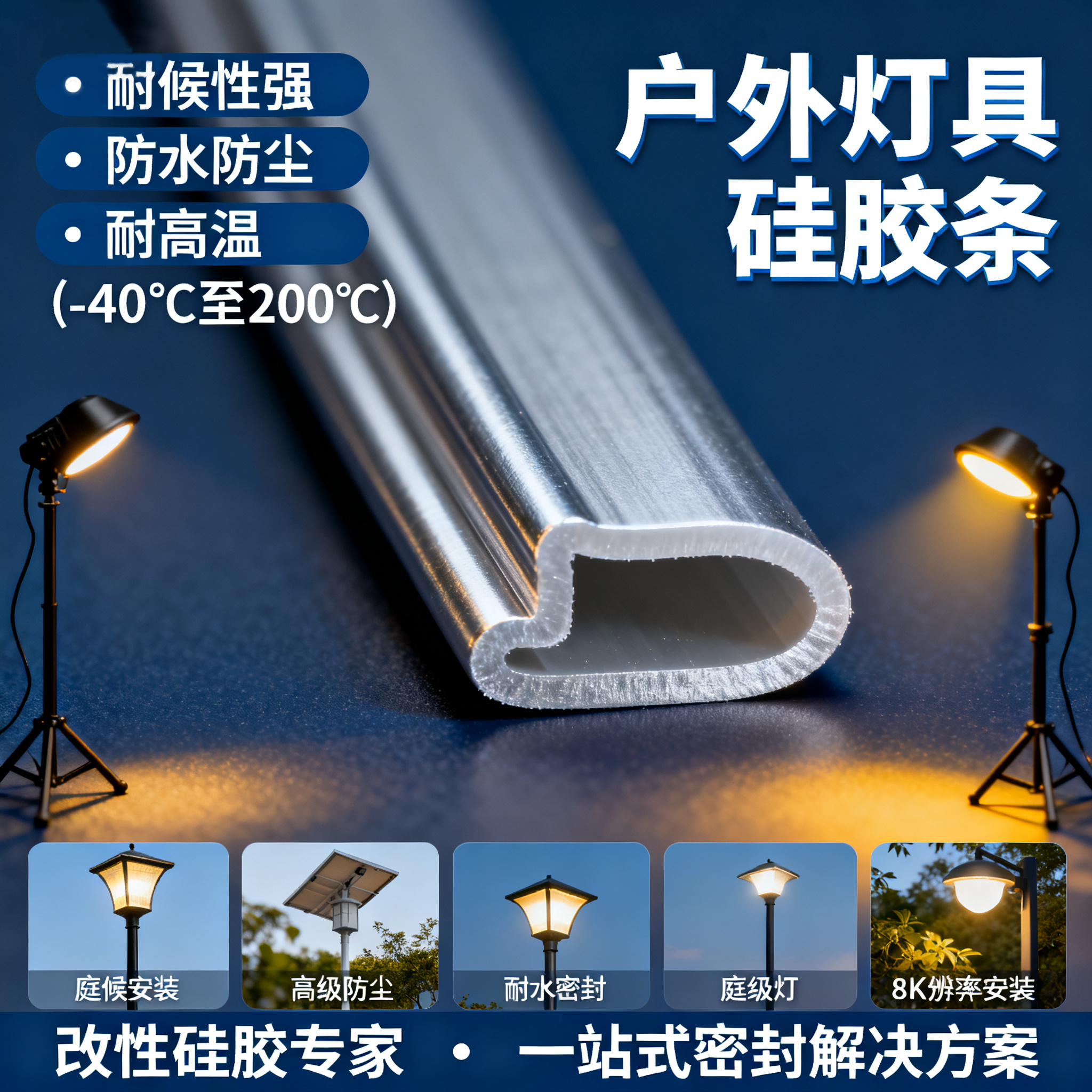 戶外燈具硅膠密封條